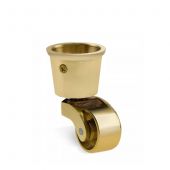 Brass Cup Castor Round - Brass