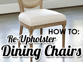 How To Re Upholster Dining Chairs