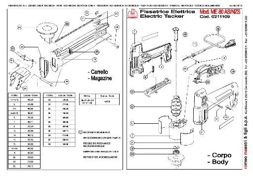 Parts - RO-MA ME 80 Staple Gun - Exploded View 2025-1.webp