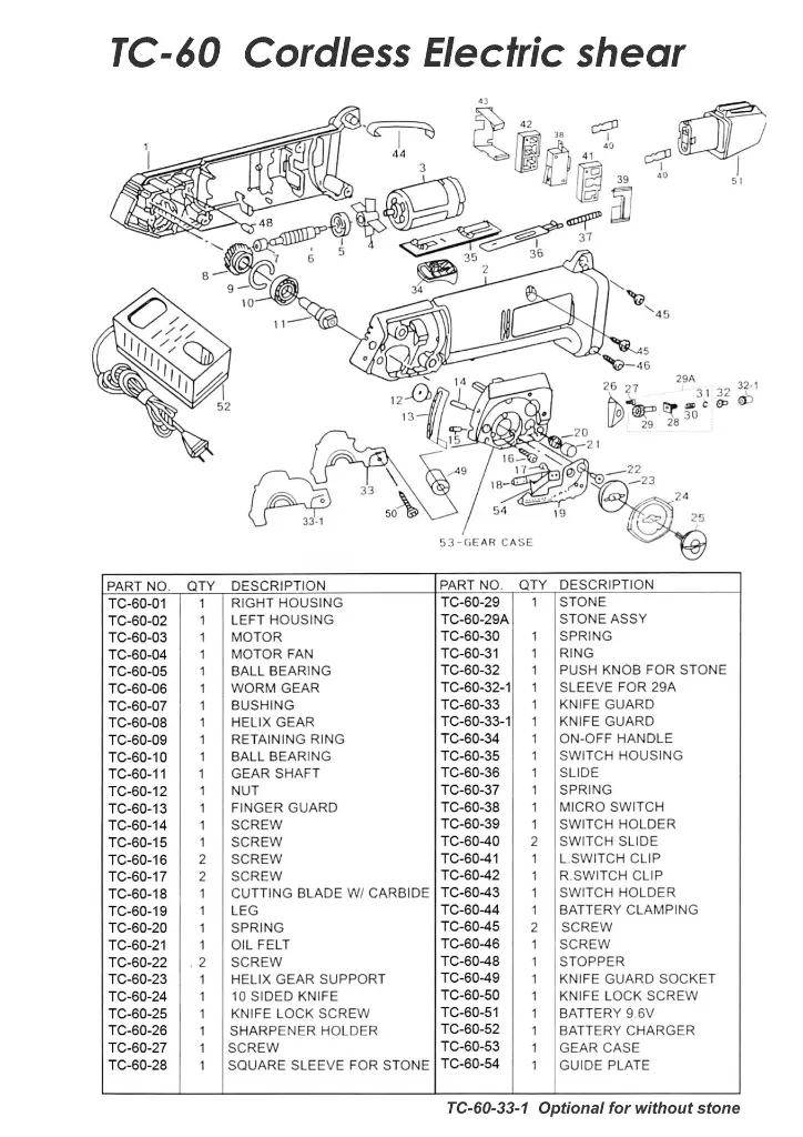 RAPID-CUT TC-60 Rotary Cutter - Exploded View-1.webp