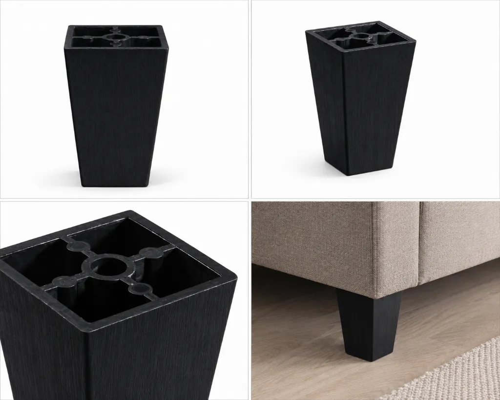 L-P-SQUTAP-120_2.Plastic-Leg-Square-Taper-120mm-black.webp