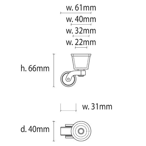 L-C-CC32R-BRASS_2.Brass-Cup-Castor-Round.webp