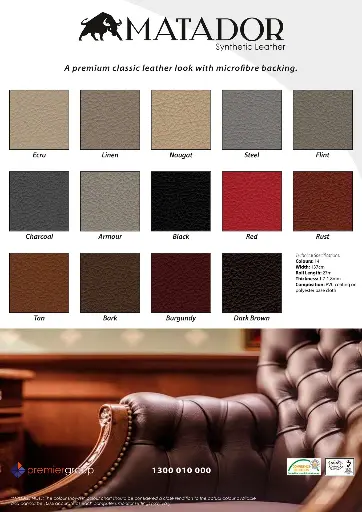 Colour Chart - Matador Synthetic Leather Range-1.webp