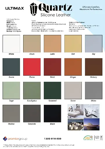 Colour Chart - Ultimax QUARTZ Silicone Leather Range-1.webp