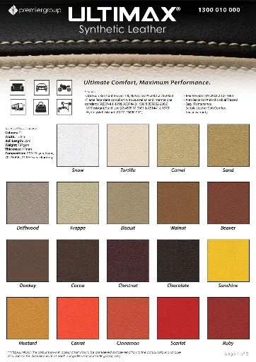 Colour Chart - Ultimax Synthetic Leather Range-1.webp