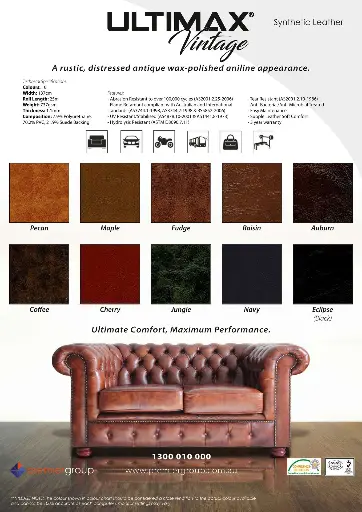 Colour Chart - Ultimax VINTAGE Synthetic Leather Range-1.webp