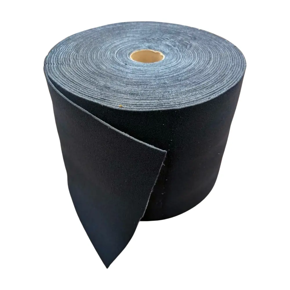 Foam Backed Brush Nylon Velour (250mm x 25mtrs) BLACK