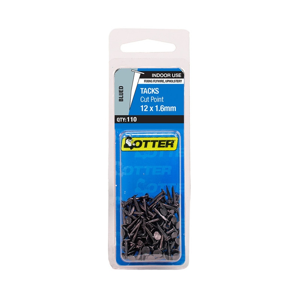 Blued Cut Tacks 12mm Blister (110/Pack)
