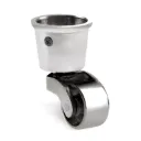 Brass Cup Castor Round - Chrome
