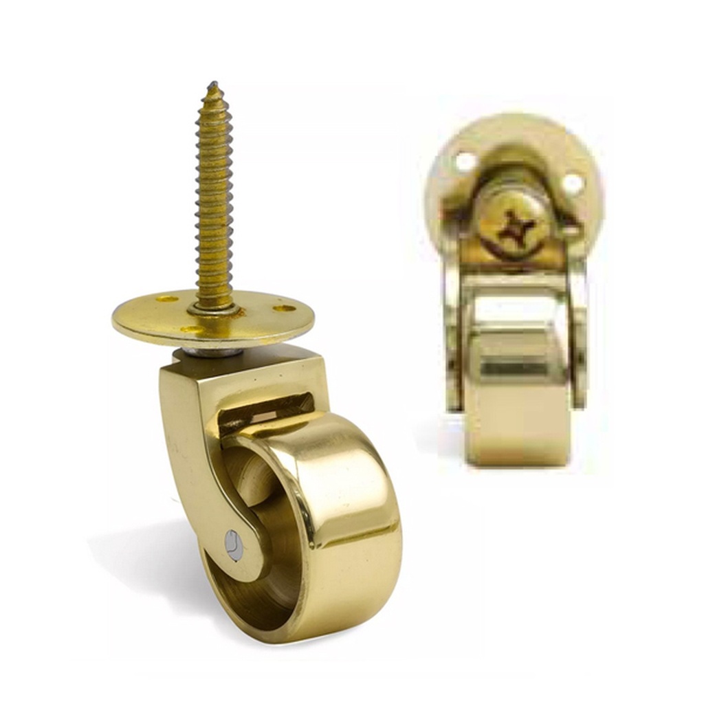 [L-C-CPS32-BRASS] Brass Castor (Plate & Screw) - Brass