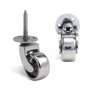 Brass Castor (Plate & Screw) - Chrome