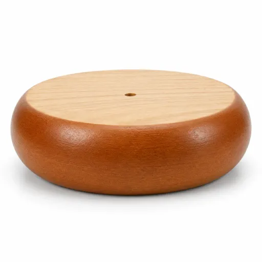 Large Timber Bun Foot Leg 140x45mm STAINED