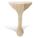 Centre Cabriole *Face Cut* Timber Leg 230mm (9 inch) RAW