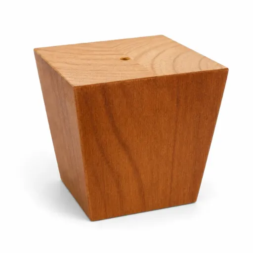 Small Pyramid Timber Leg 80mm STAINED