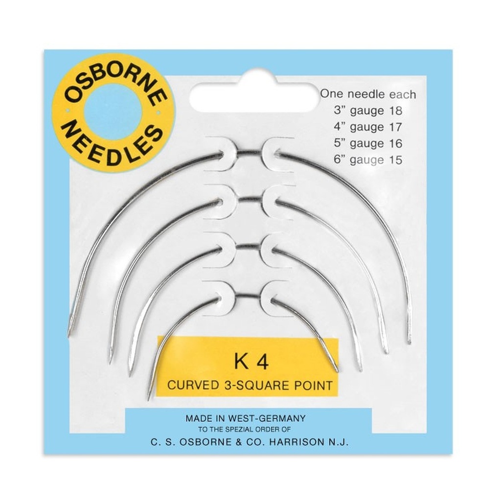 OSBORNE K-4 Curved Square Point Needle Pack