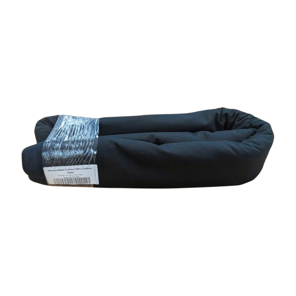 [FAB-CH63-BLK-010] Heavyweight Cotton Calico (160cm wide) (10m Pack, Black)