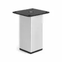London Brushed Aluminium Metal Leg