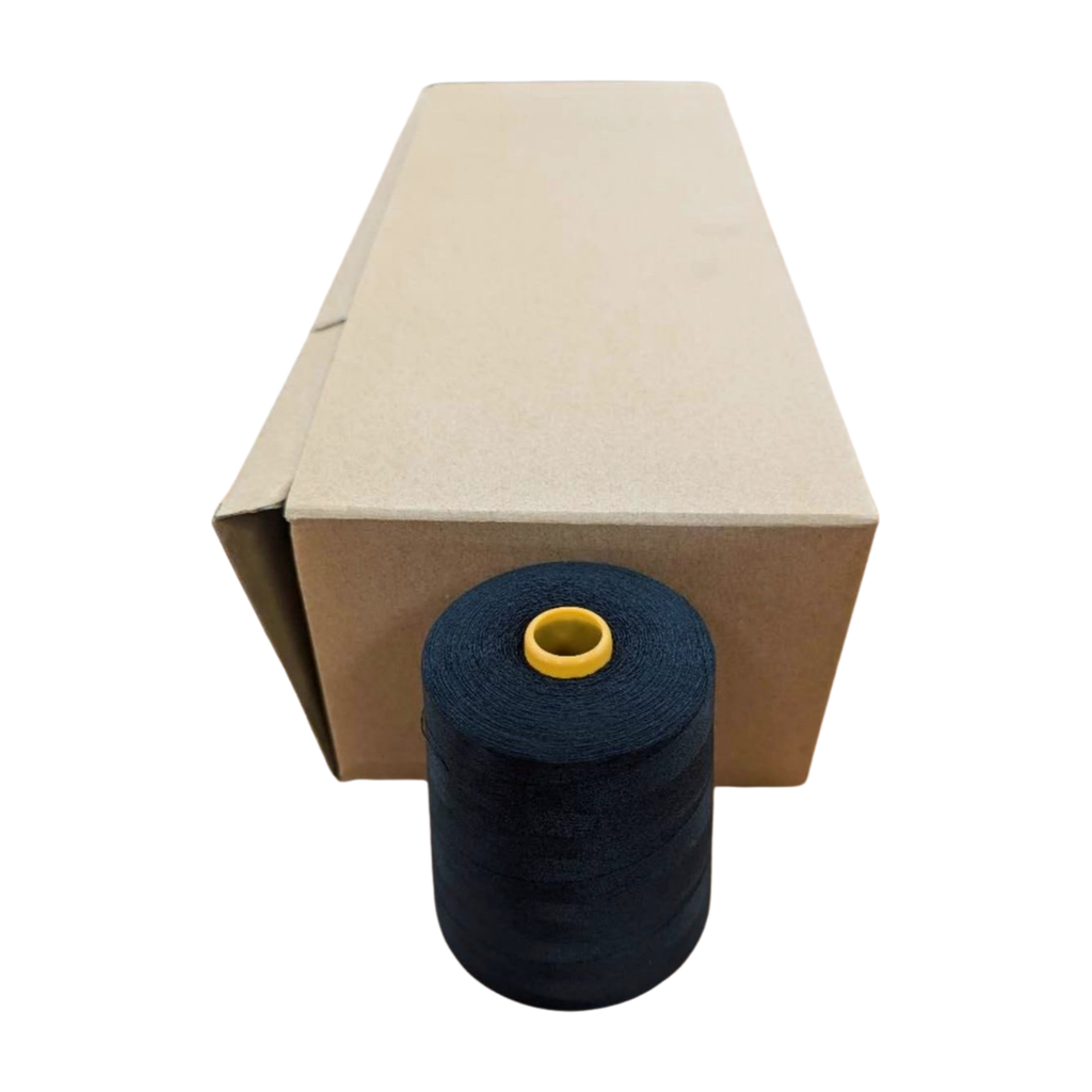 [THD-SP120-BLK-BOX] Spun-Polyester Overlocking Thread 120tkt (10,000m Cone) (Box, Black)