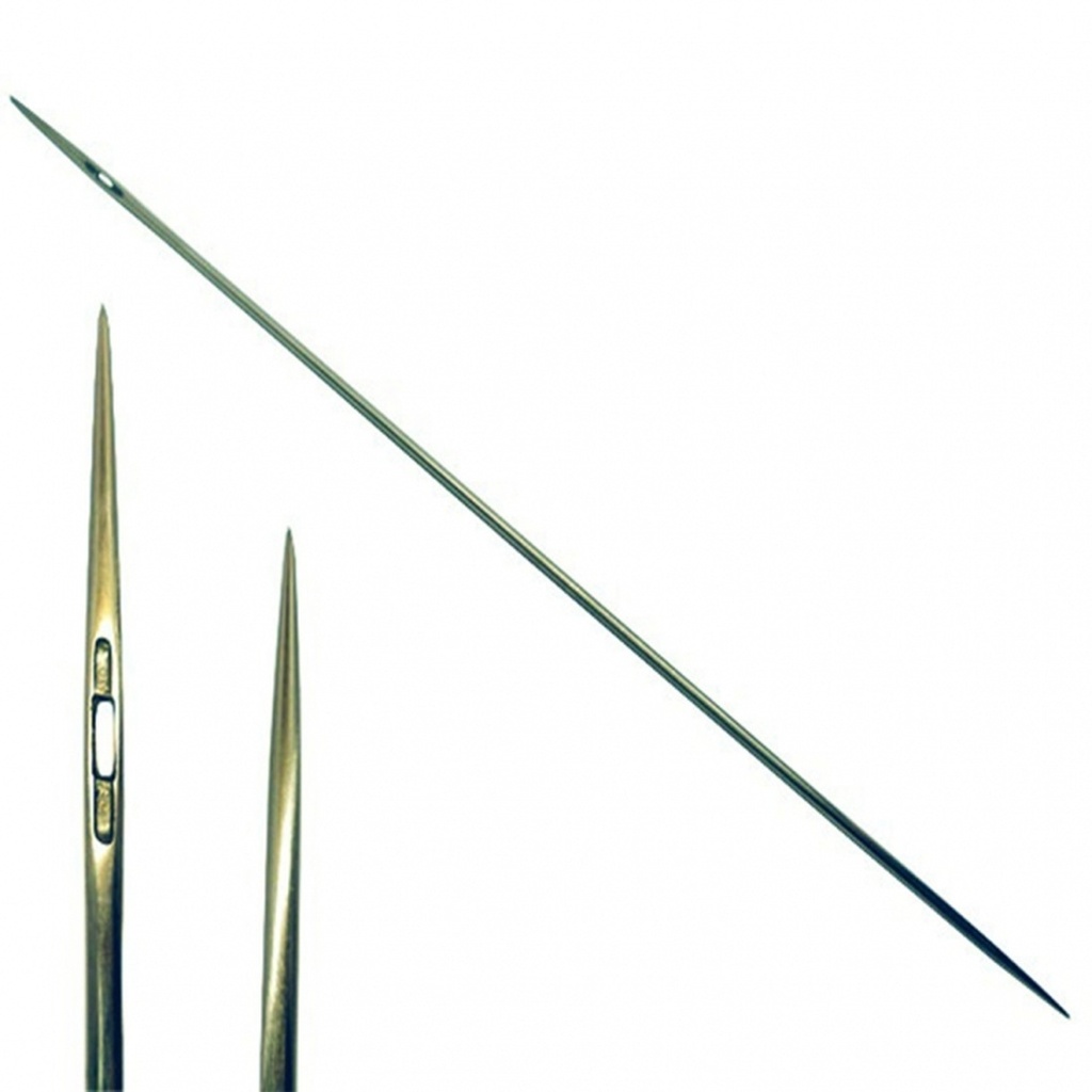 Straight Double Round Point Needles