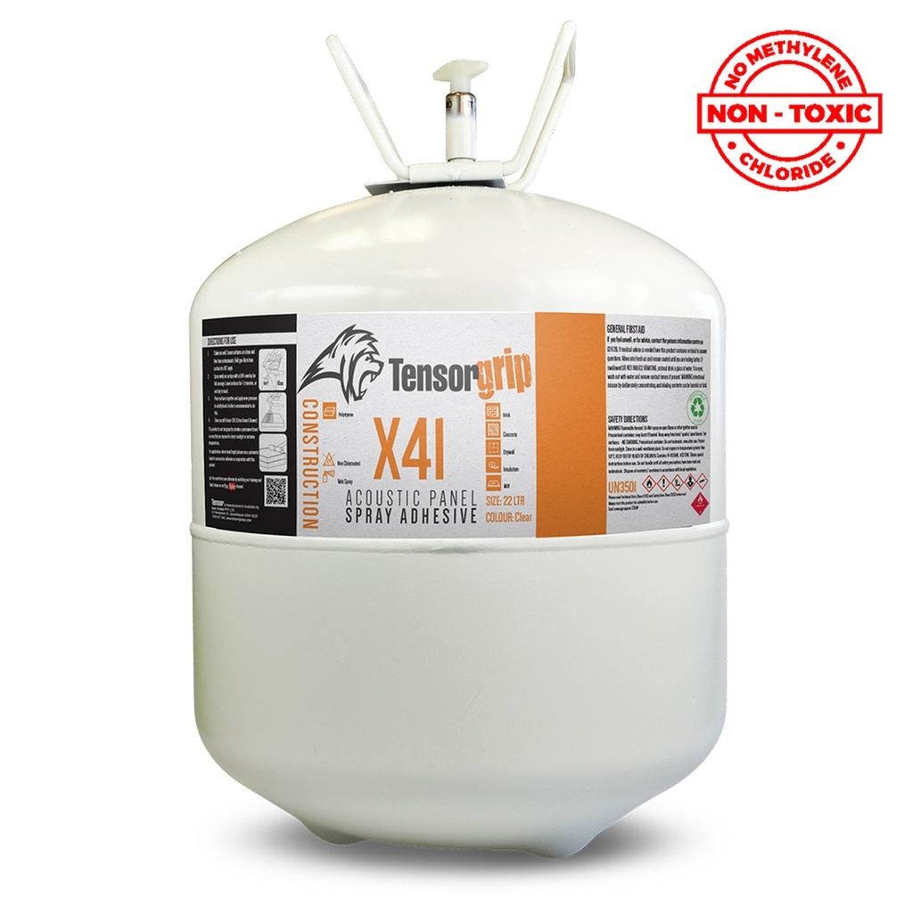 [ADH-CANIS-X41] TensorGrip X41 Non-Toxic Acoustic Panel & Polystyrene Adhesive (22L)