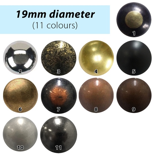 LEONE Decorative Dome Nails 19mm