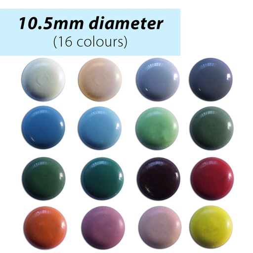 10.5mm Retro Style Enamelled Dome Nails