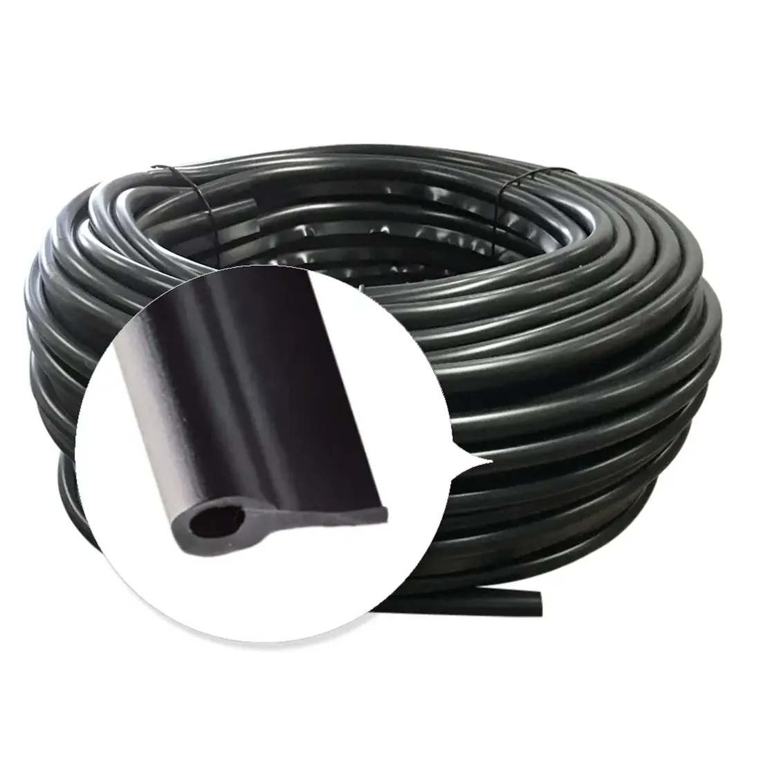 PVC Plastic P-Piping Edging (Centre Flange)