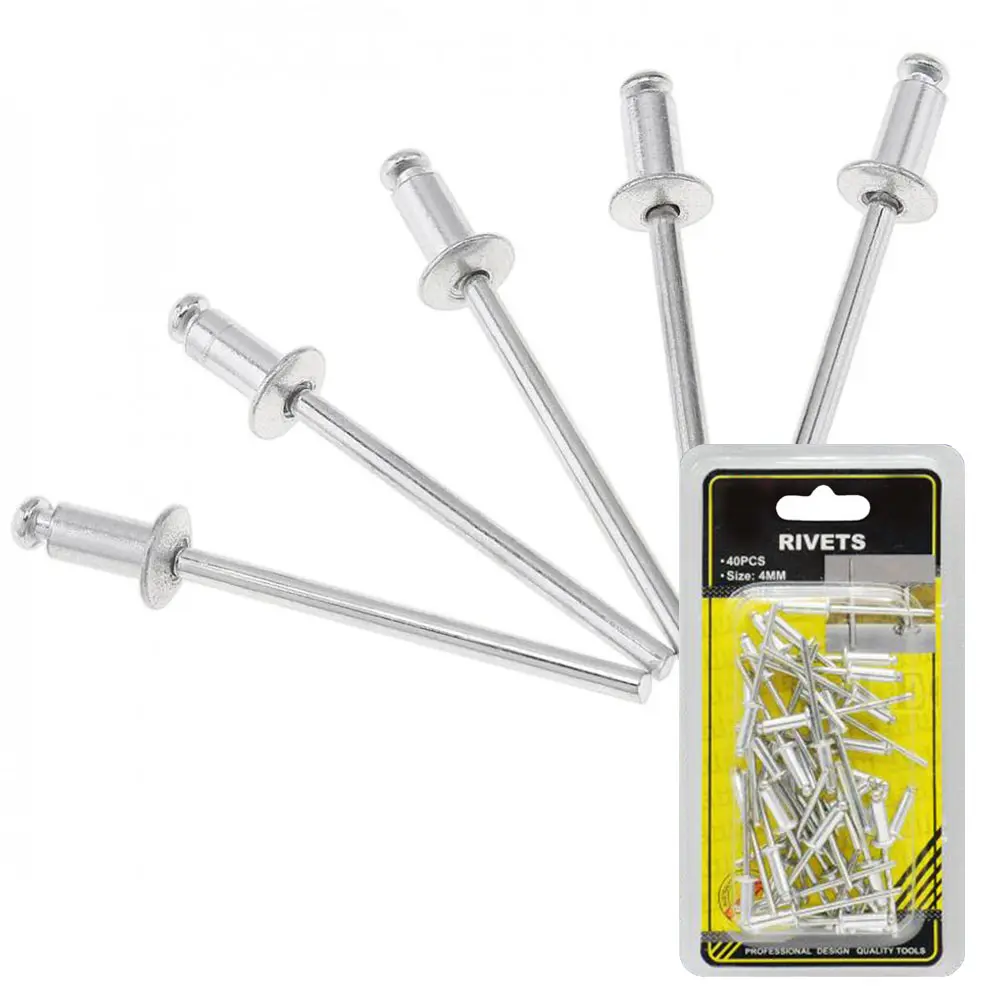 [FAS-TON-POP-4X12] Pop Rivets Aluminium 4mm x 12mm (40/Pack)