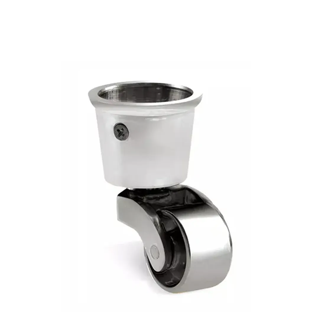 [L-C-CC32R-CHROME] Brass Cup Castor Round - Chrome