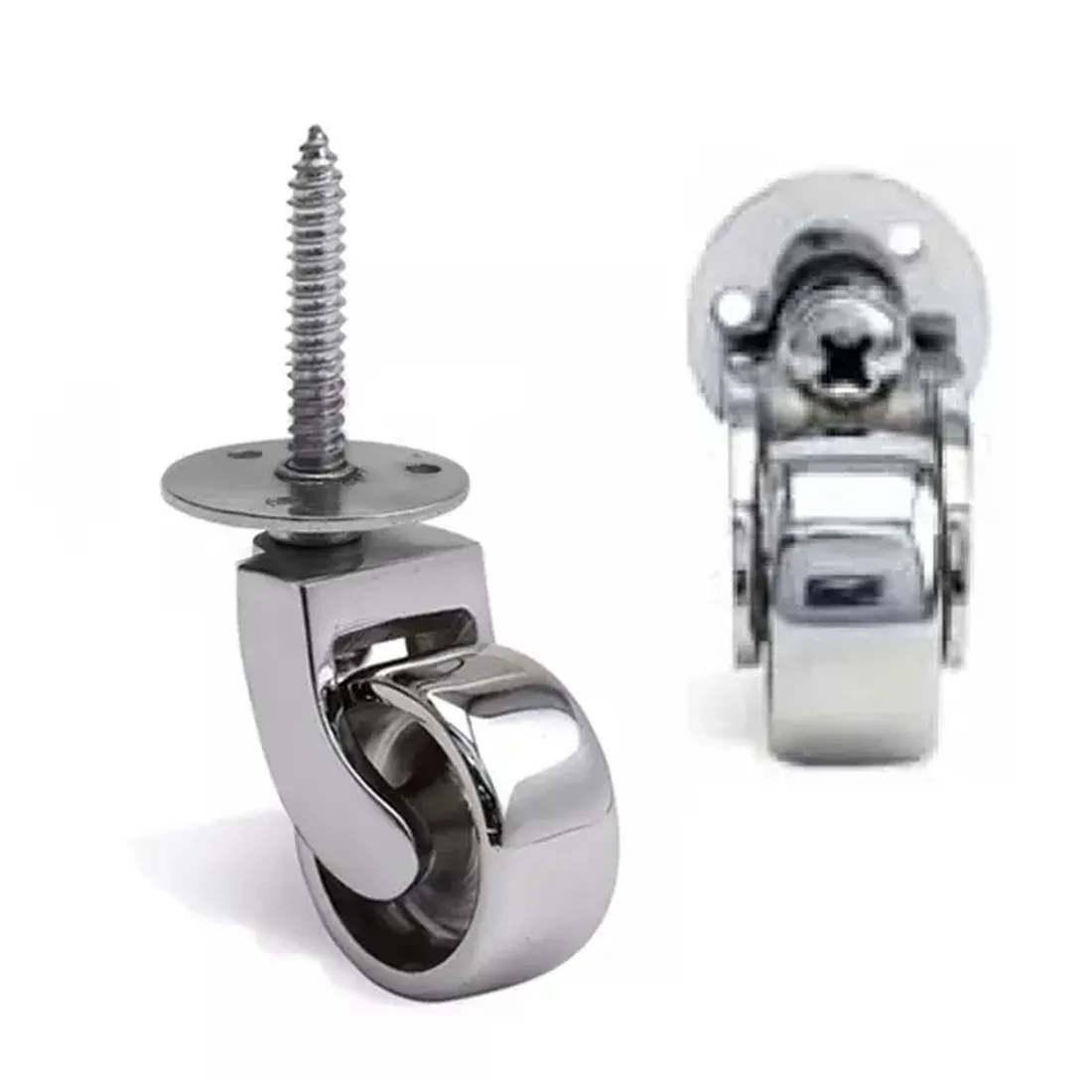 [L-C-CPS32-CHROME] Brass Castor (Plate & Screw) - Chrome