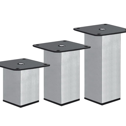 London Brushed Aluminium Metal Leg