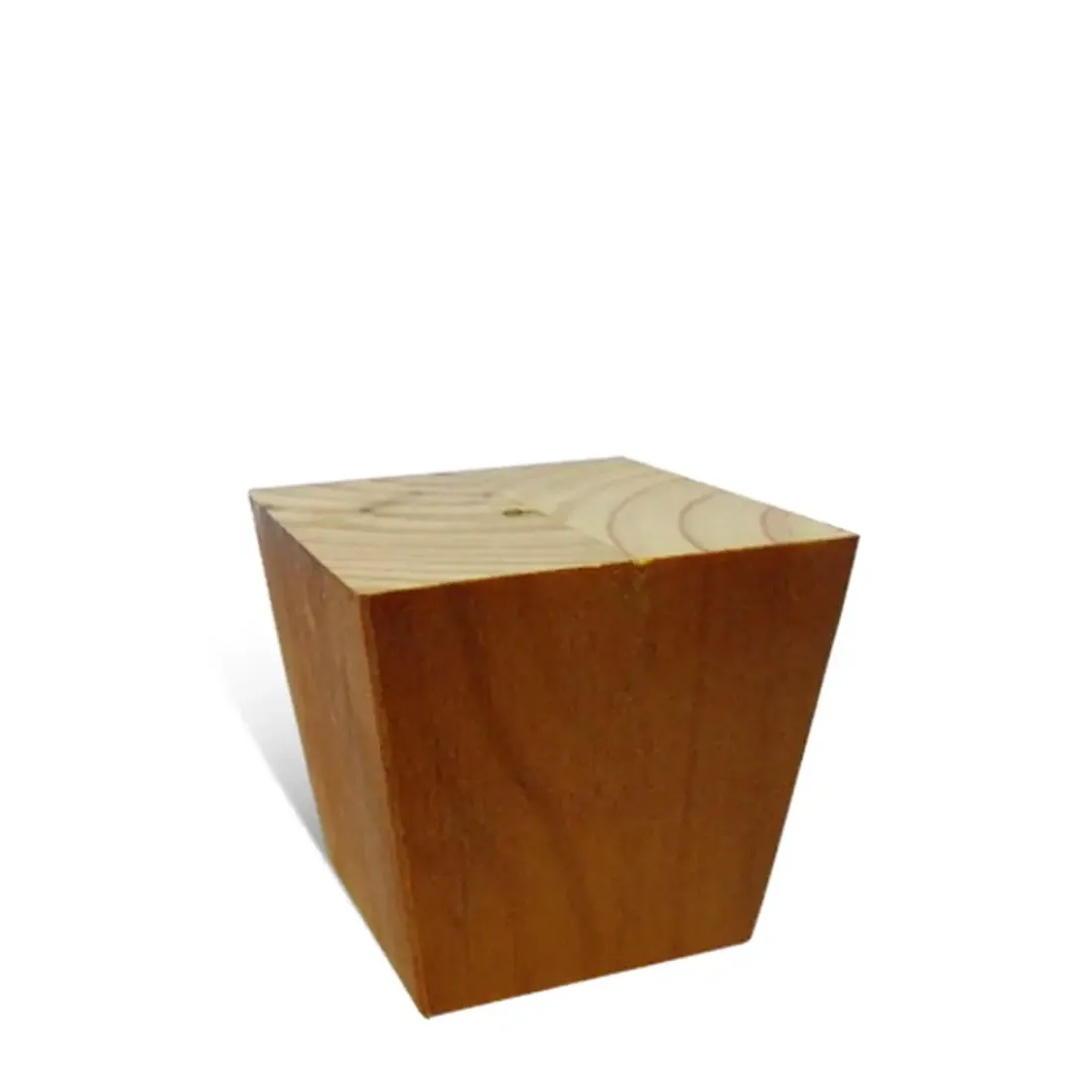 [L-W-PYR80X50] Small Pyramid Timber Leg 80mm STAINED