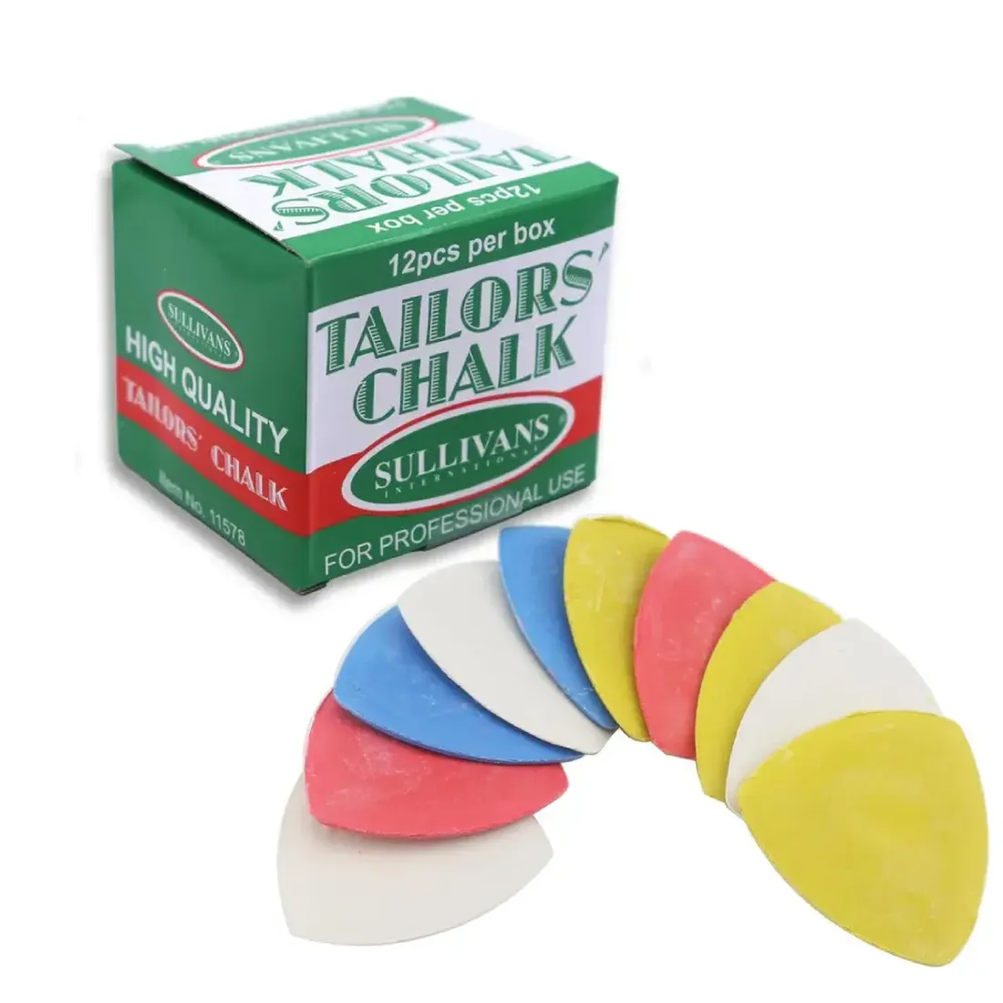 [MM-TC-SUL12-MIXED] Sullivans Tailors Clay Chalk (12/Pack) MIXED COLOURS