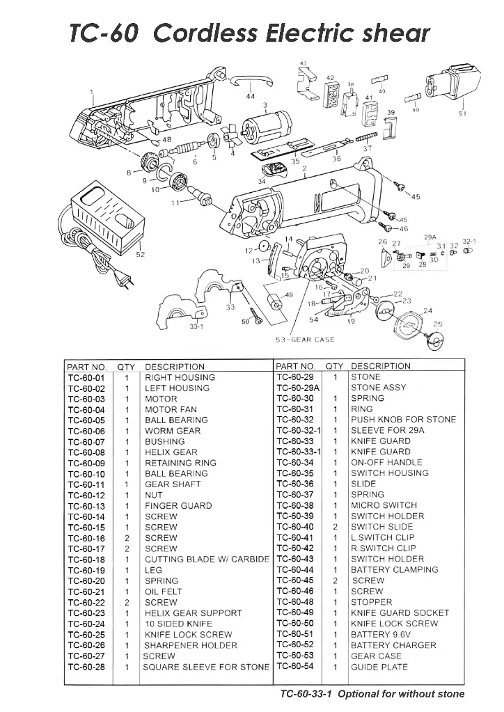 MicroTop MB-60/TC-60 Spare Parts