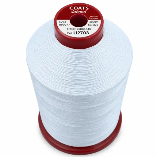 [THD-DB10-NAT] COATS Dabond Bonded Polyester Marine Thread 10tkt (V277) WHITE
