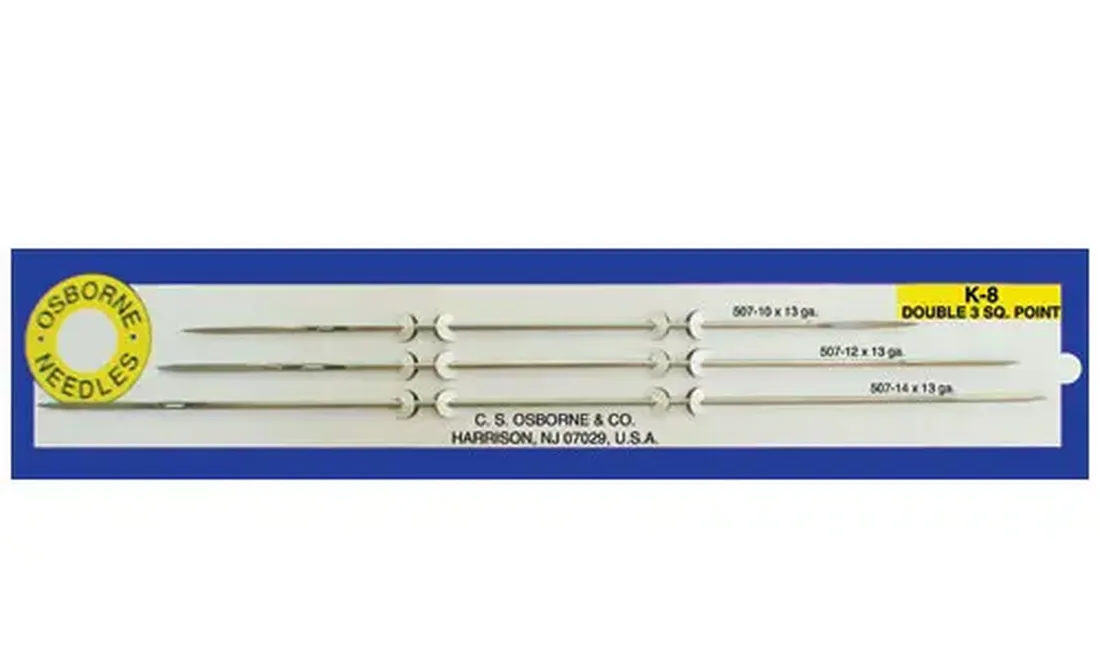 [UT-OSB-K8] OSBORNE K-8 Straight Double Bayonet Point Needle Card
