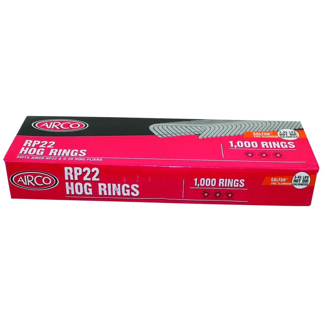 RP22 Collated Galfan Hog Rings (to suit #RP-22 Plier)